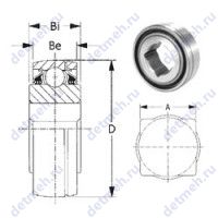 Чертеж подшипника GW208PPB17