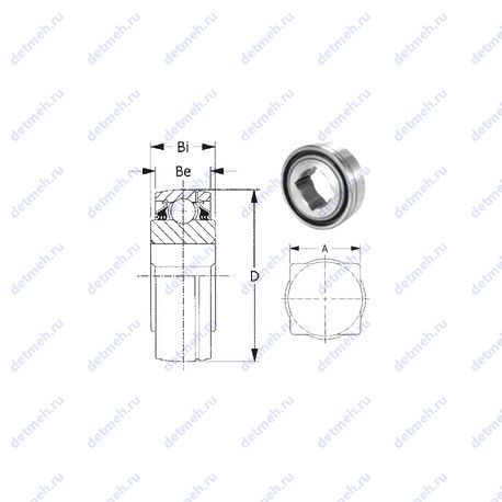 Подшипник GW208PPB8 чертеж
