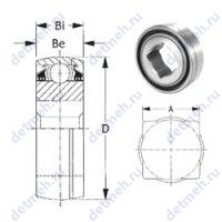 Чертеж подшипника GW211PPB3