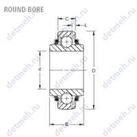 Чертеж подшипника GW216PPB3