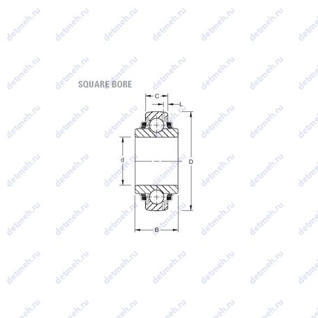 Подшипник GW216PPB4 чертеж