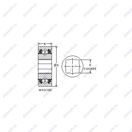 Подшипник GWSQ111-108 чертеж