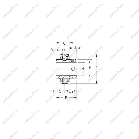 Подшипник GY1204KRRB чертеж