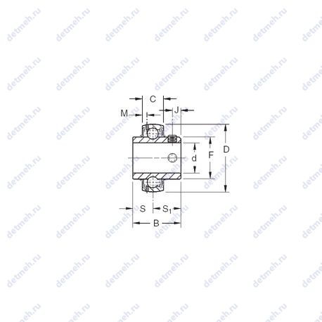 Подшипник GY1215KRRB чертеж