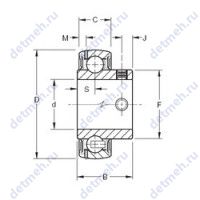 Чертеж подшипника GYAE35RRB