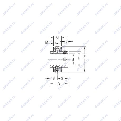 Подшипник GYE70KRRB чертеж
