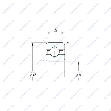 Подшипник KAC030 чертеж