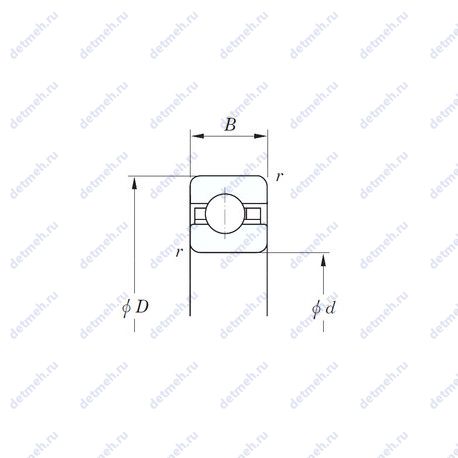 Подшипник KAC050 чертеж