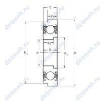 Чертеж подшипника L28/67AH01