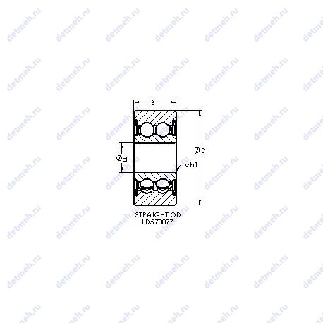 Подшипник LD5707ZZ чертеж