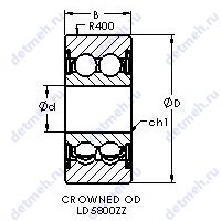 Чертеж подшипника LD5801ZZ