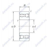 Чертеж подшипника LDJ45=8/6
