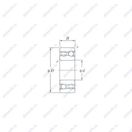 Подшипник LDJ47=2 чертеж