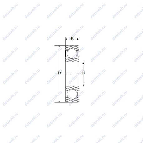 Подшипник LJ 1.7/8 чертеж