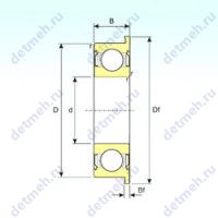 Чертеж подшипника MF83ZZ