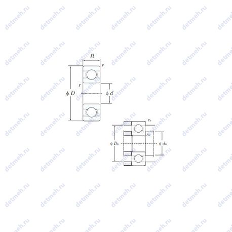 Подшипник ML1204 чертеж