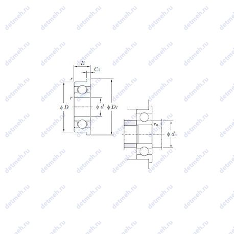 Подшипник MLF1506 чертеж