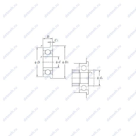 Подшипник MLF5010 чертеж