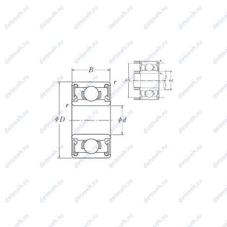 Подшипник MR 115 VV чертеж