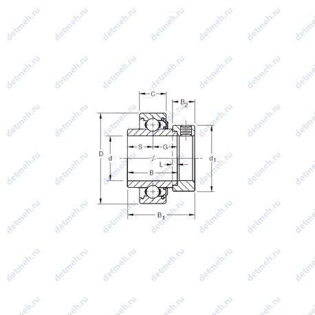 Подшипник N207KLL чертеж
