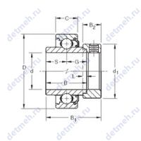 Чертеж подшипника N211KLL