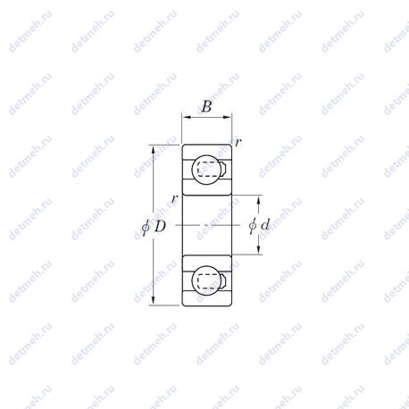 Подшипник NC6001 чертеж