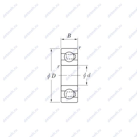 Подшипник NC6203 чертеж