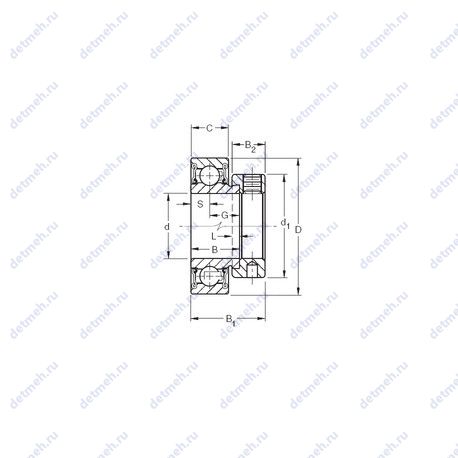 Подшипник RA115RR2 чертеж