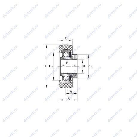 Подшипник RABRB20/52-FA106 чертеж