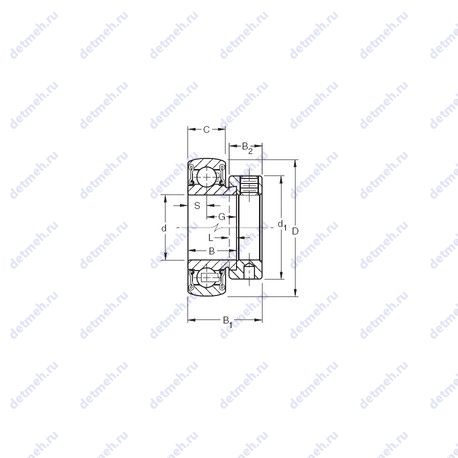 Подшипник RAE20RRB чертеж