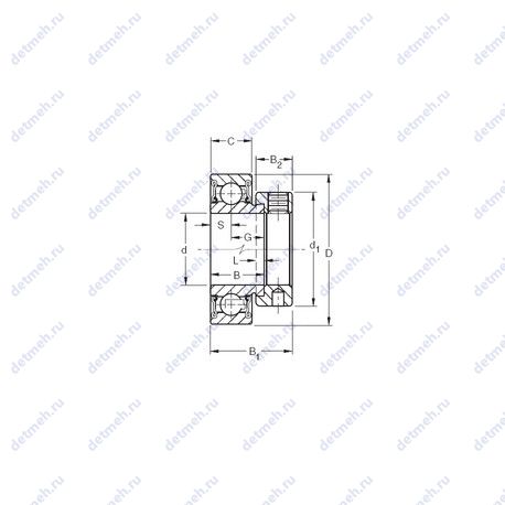 Подшипник RAE20RR чертеж