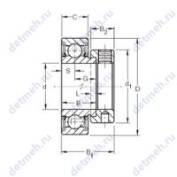 Чертеж подшипника RAE20RR