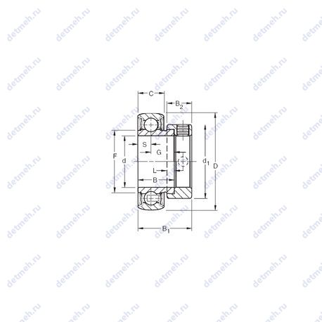 Подшипник RAL102NPPB чертеж