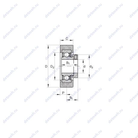 Подшипник RCSMB20/65-FA106 чертеж