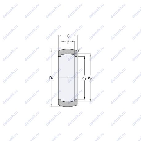 Подшипник RIS 207 A чертеж