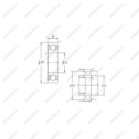 Подшипник SB1100A чертеж