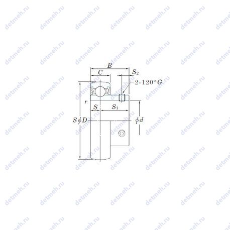 Подшипник SB203 чертеж