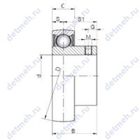 Чертеж подшипника SB211