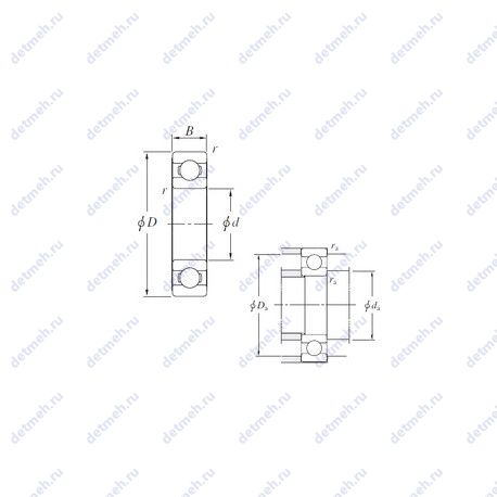 Подшипник SB3627 чертеж