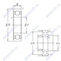 Чертеж подшипника SB7255
