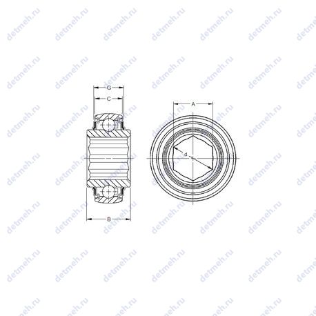 Подшипник SBX0762LLMC4/L738Q1 чертеж