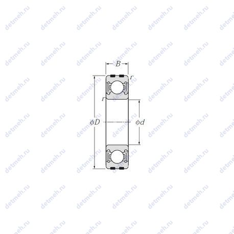 Подшипник SC8A37LH1 чертеж