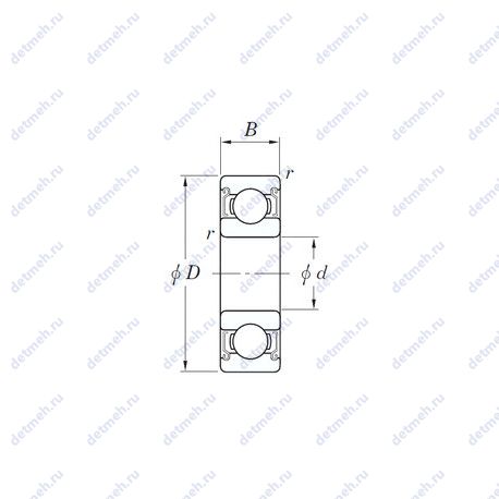 Подшипник SEWML 6010 ZZSTMSA7 чертеж