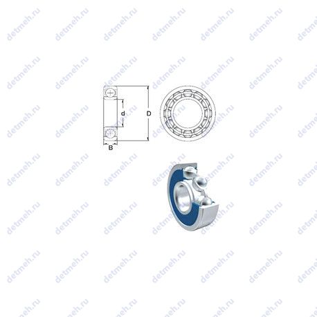 Подшипник SF61805-2RS чертеж