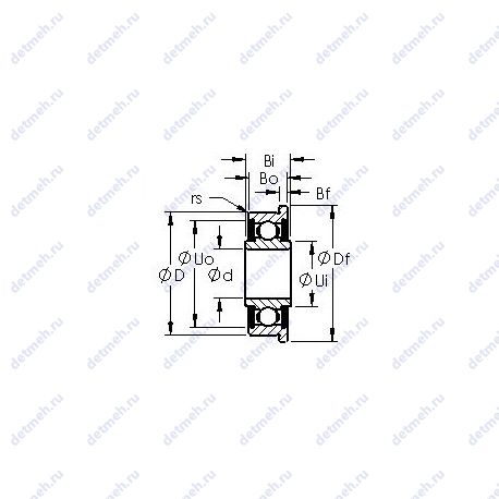 Подшипник SFRW2-6-2RS чертеж