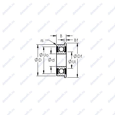 Подшипник SMF104-2RS чертеж