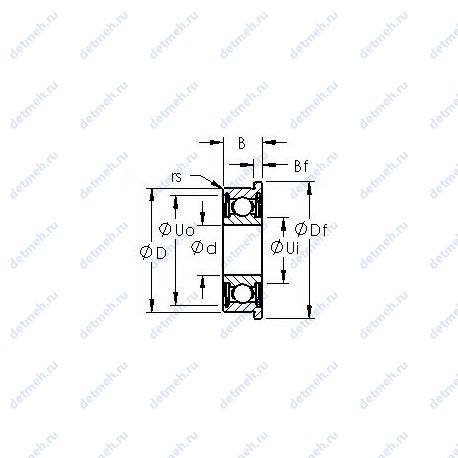 Подшипник SMF105ZZ чертеж