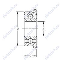 Чертеж подшипника SMF117