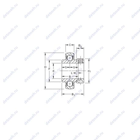 Подшипник SMN102KB чертеж