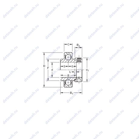 Подшипник SMN102K чертеж
